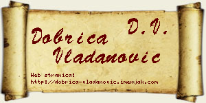 Dobrica Vladanović vizit kartica